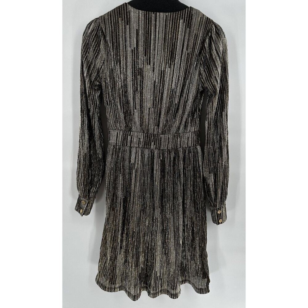 Michael Kors Dress Size XS Metallic Empire Waist V Neck Party Office Gold Event‌ - Picture 4 of 8
